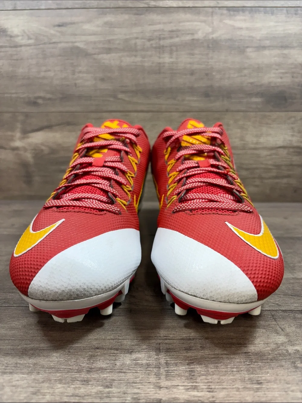Nike Alpha Pro 2 3/4 TD Football Cleats 729445-616 Red Yellow Mens size 12